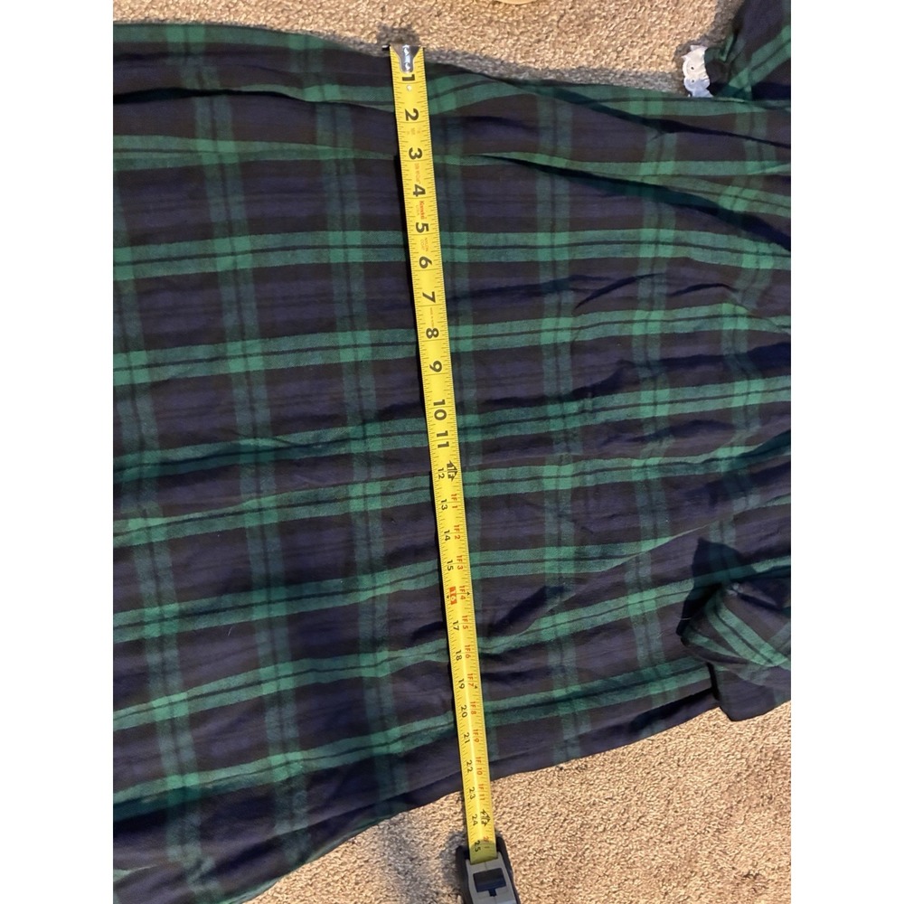 Belle Pointe Black Watch Plaid Cotton Flannel Midi Nightgown Womens M Grannycore - Picture 6 of 6